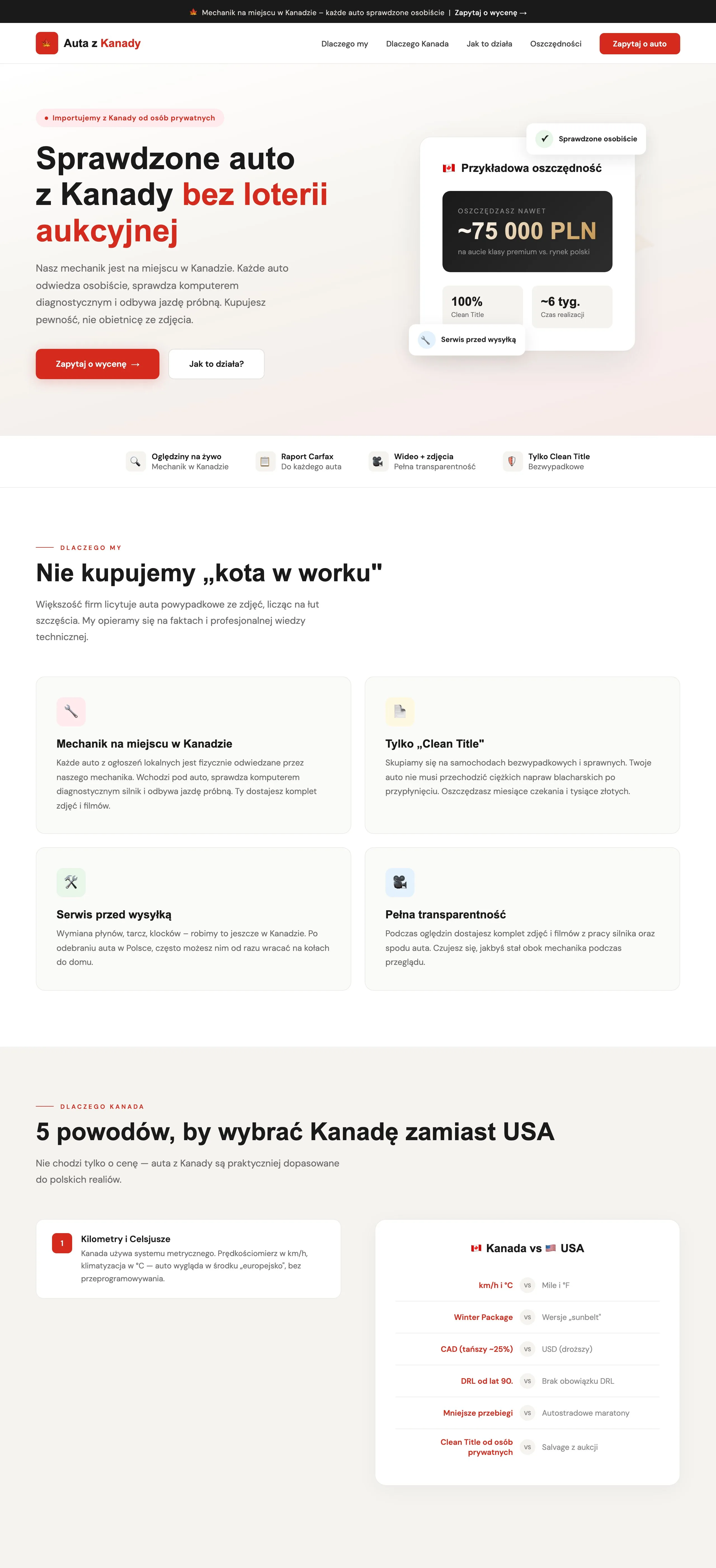 Auta z Kanady